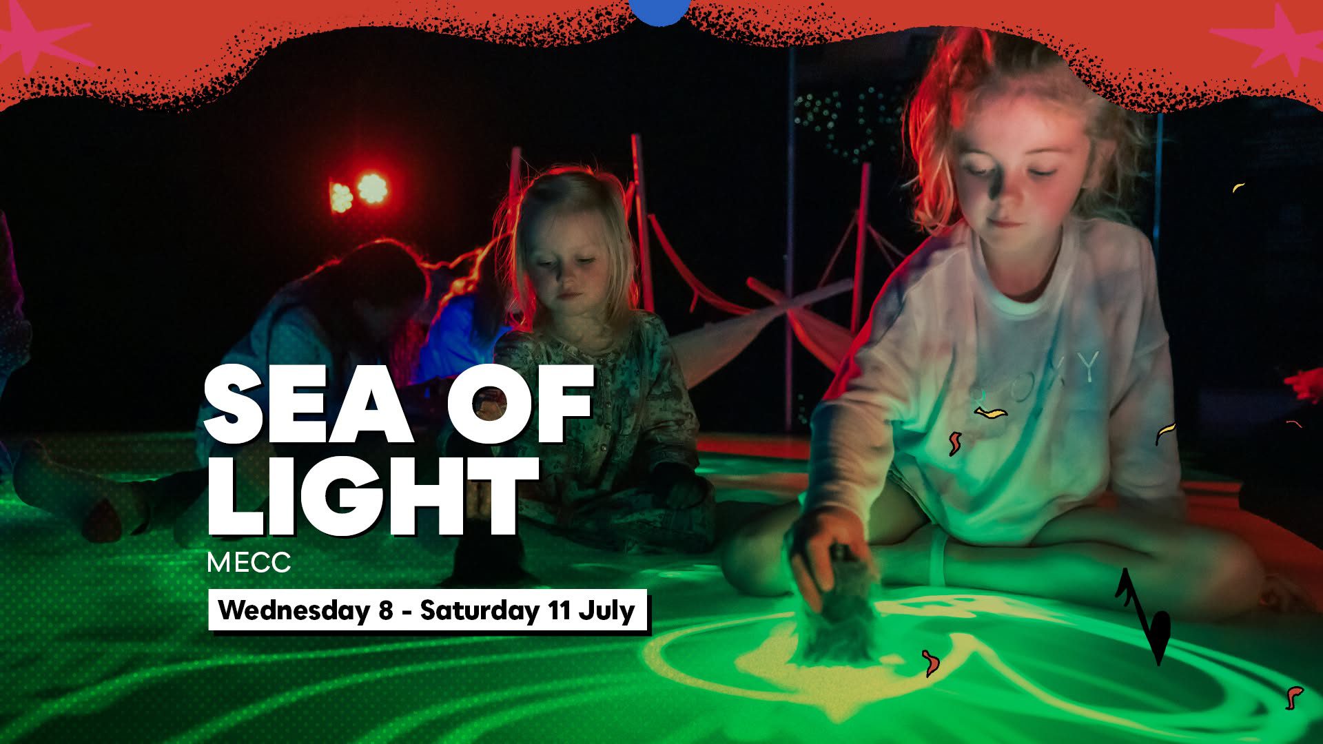 Event Poster for Sea of Light | Mackay | EventsontheHorizon.com
