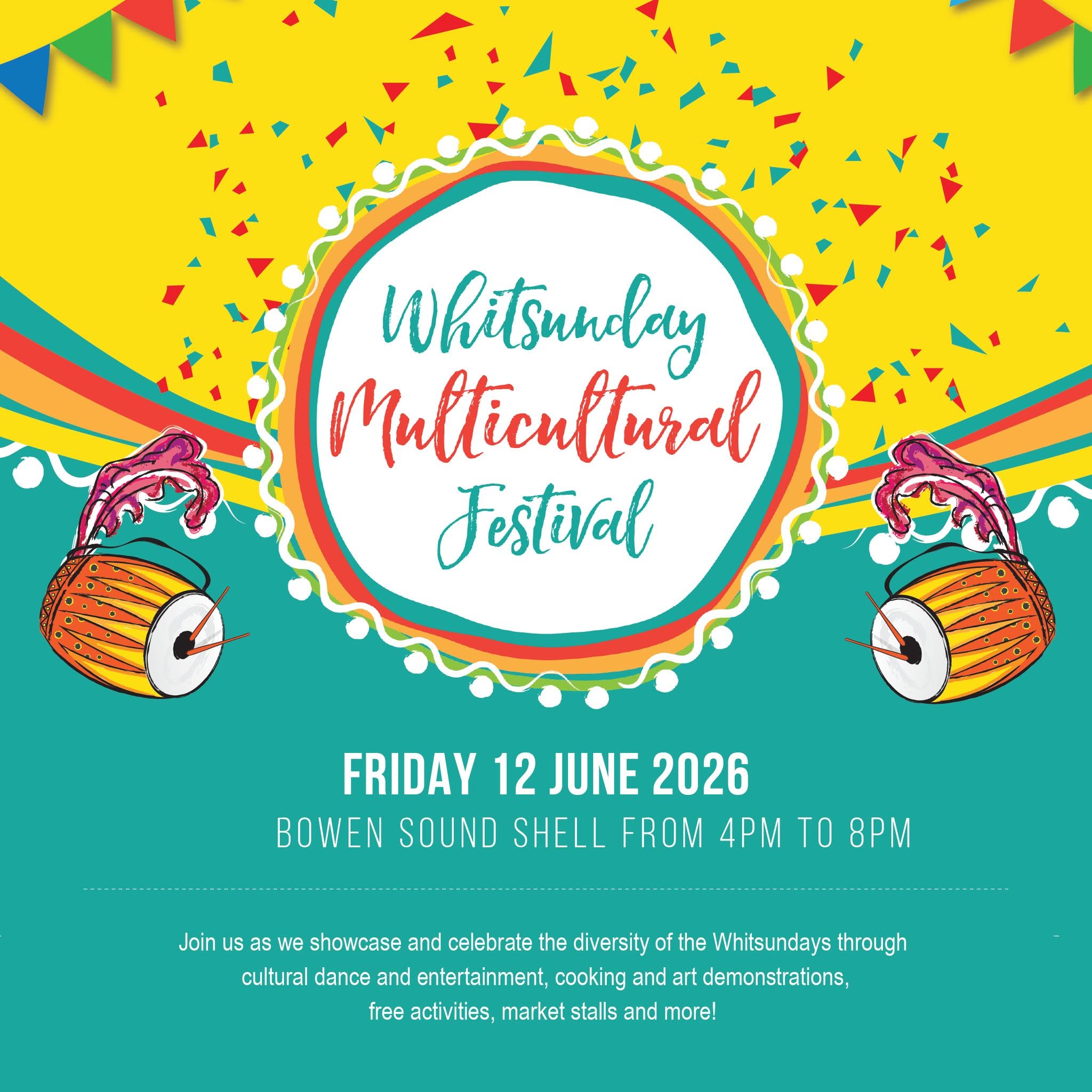Event Poster for Whitsunday Multicultural Festival 2026 | Bowen | EventsontheHorizon.com
