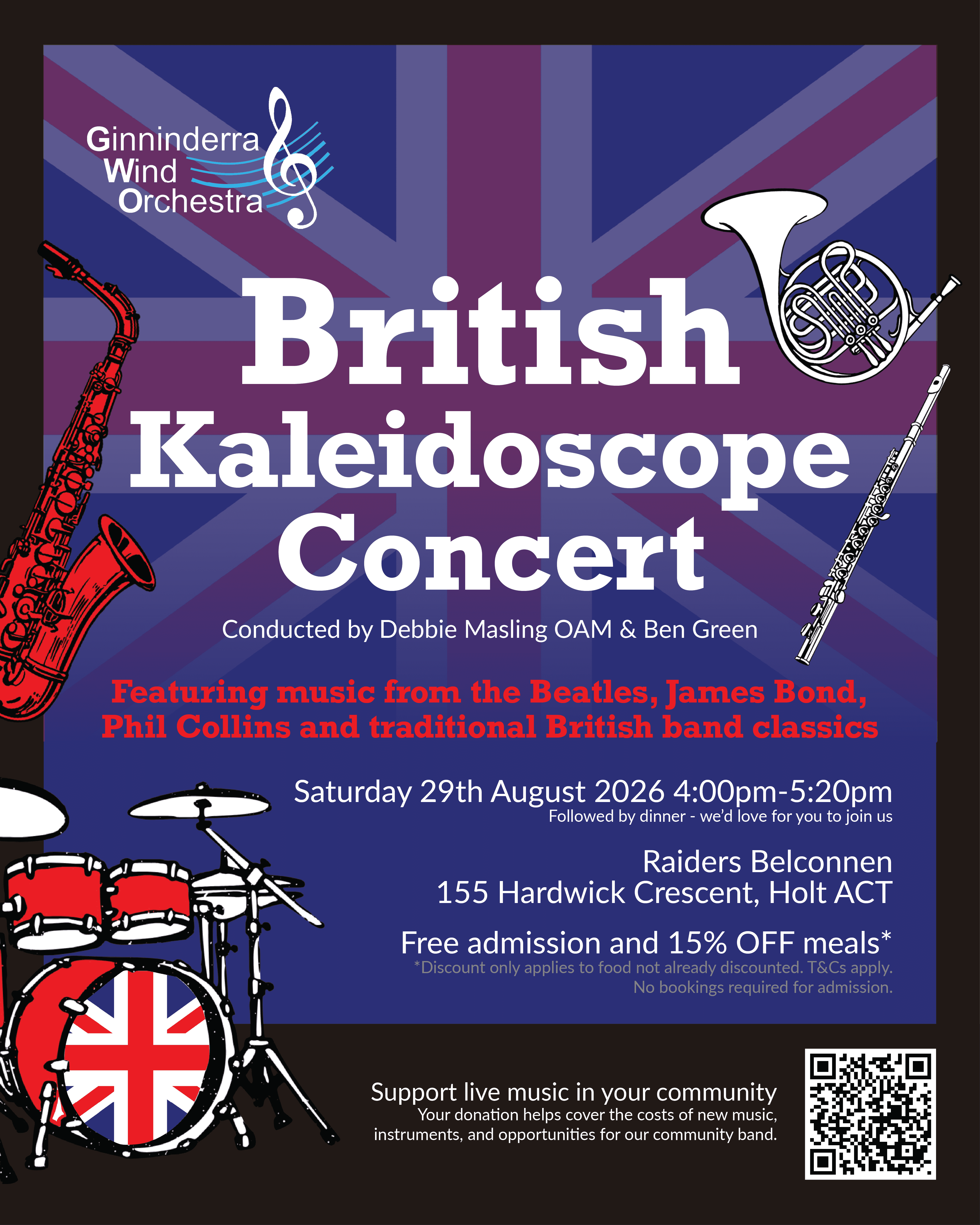Event Poster for British Kaleidoscope – Live Music by the GWO | Holt | EventsontheHorizon.com
