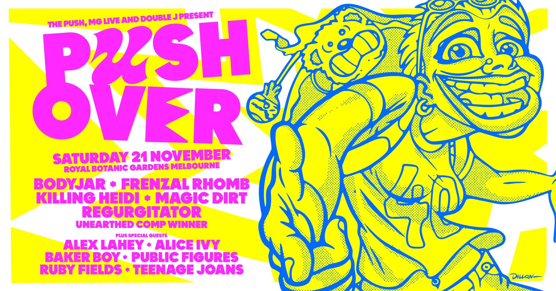 Event Poster for Live At The Gardens – Push Over | Melbourne | EventsontheHorizon.com