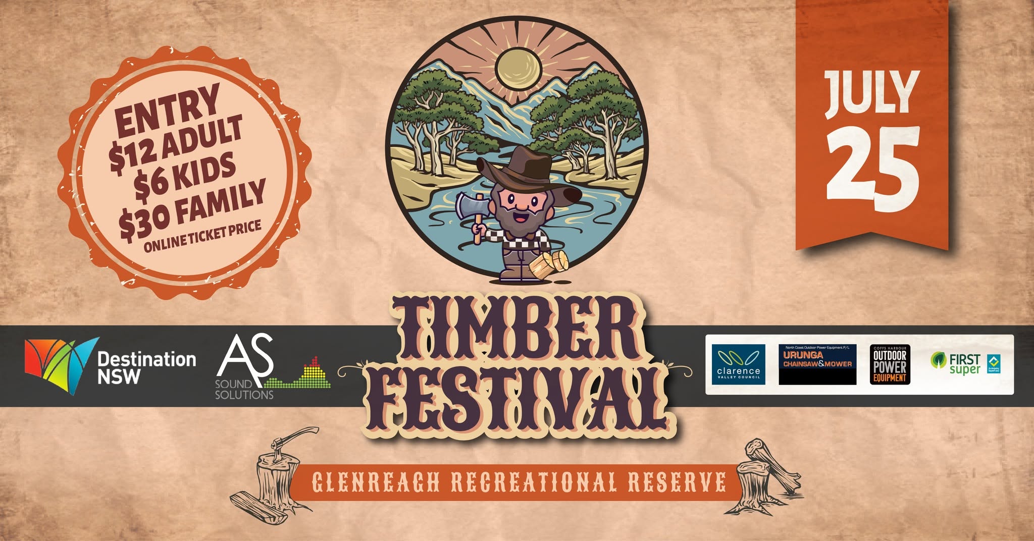 Event Poster for Glenreagh Timber Festival 2026 | EventsontheHorizon.com