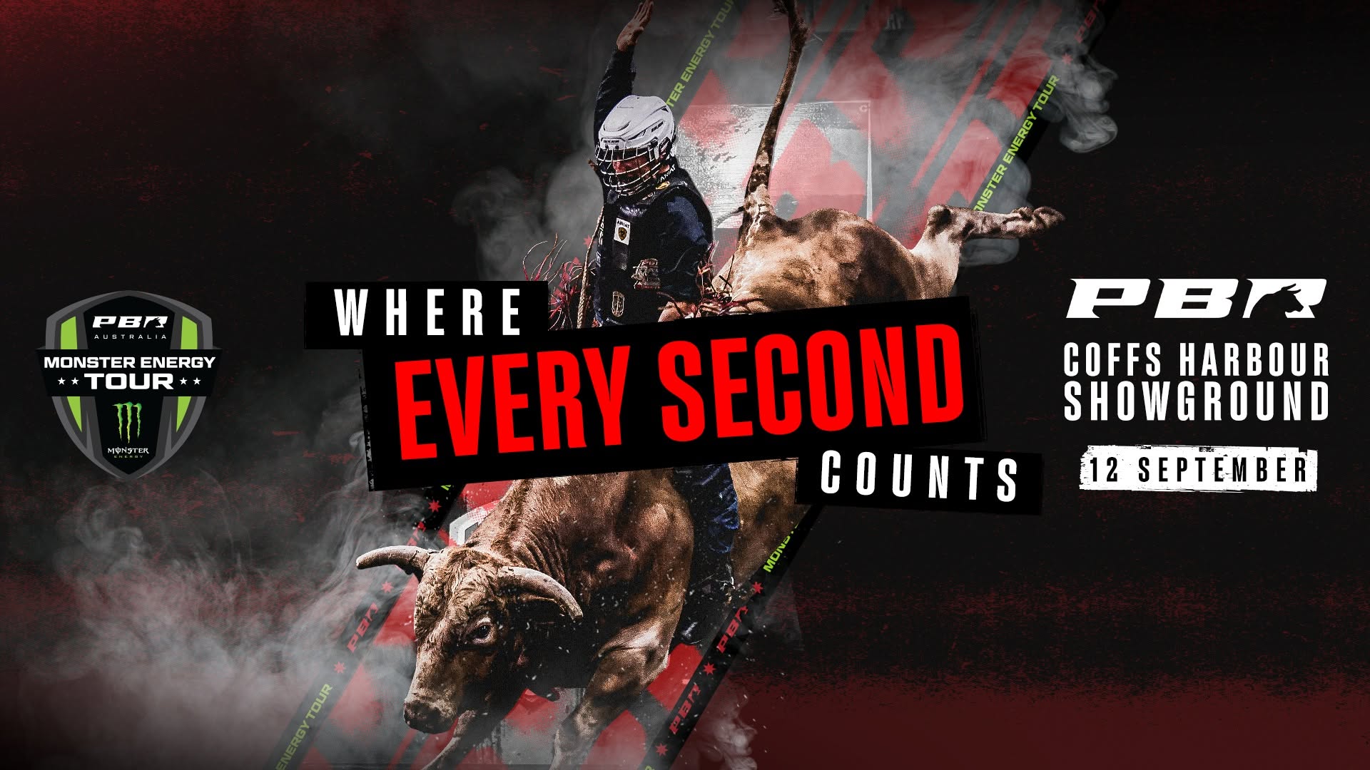 Event Poster for PBR Australia Monster Energy Tour | Coffs Harbour | EventsontheHorizon.com