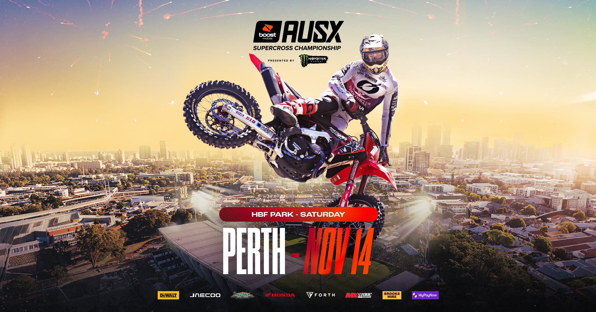 Event Poster for Boost Mobile Ausx Open Supercross | Perth | EventsontheHorizon.com