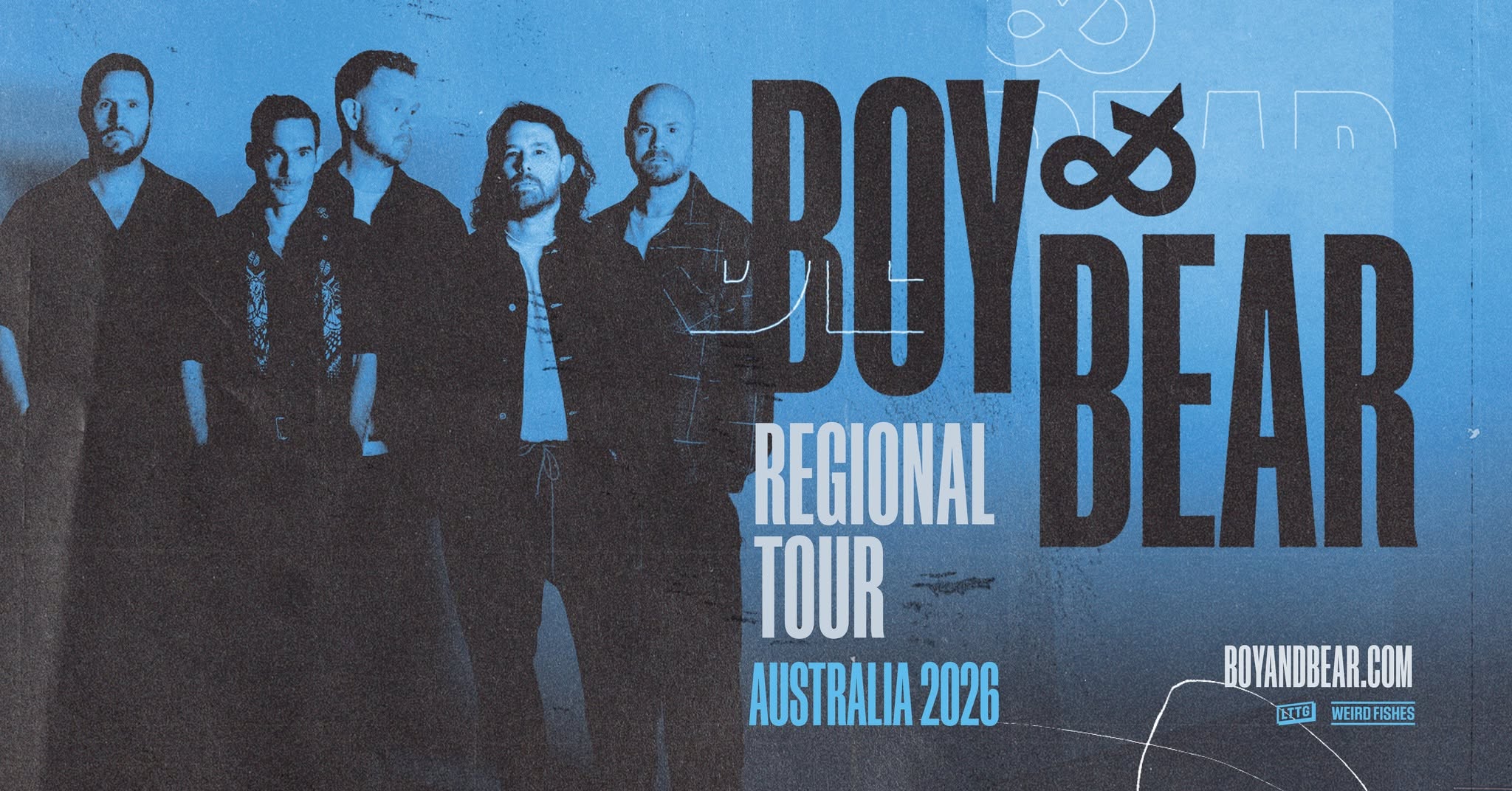 Event Poster for Boy & Bear – Tripping Over Time Regional Tour | Canberra | EventsontheHorizon.com