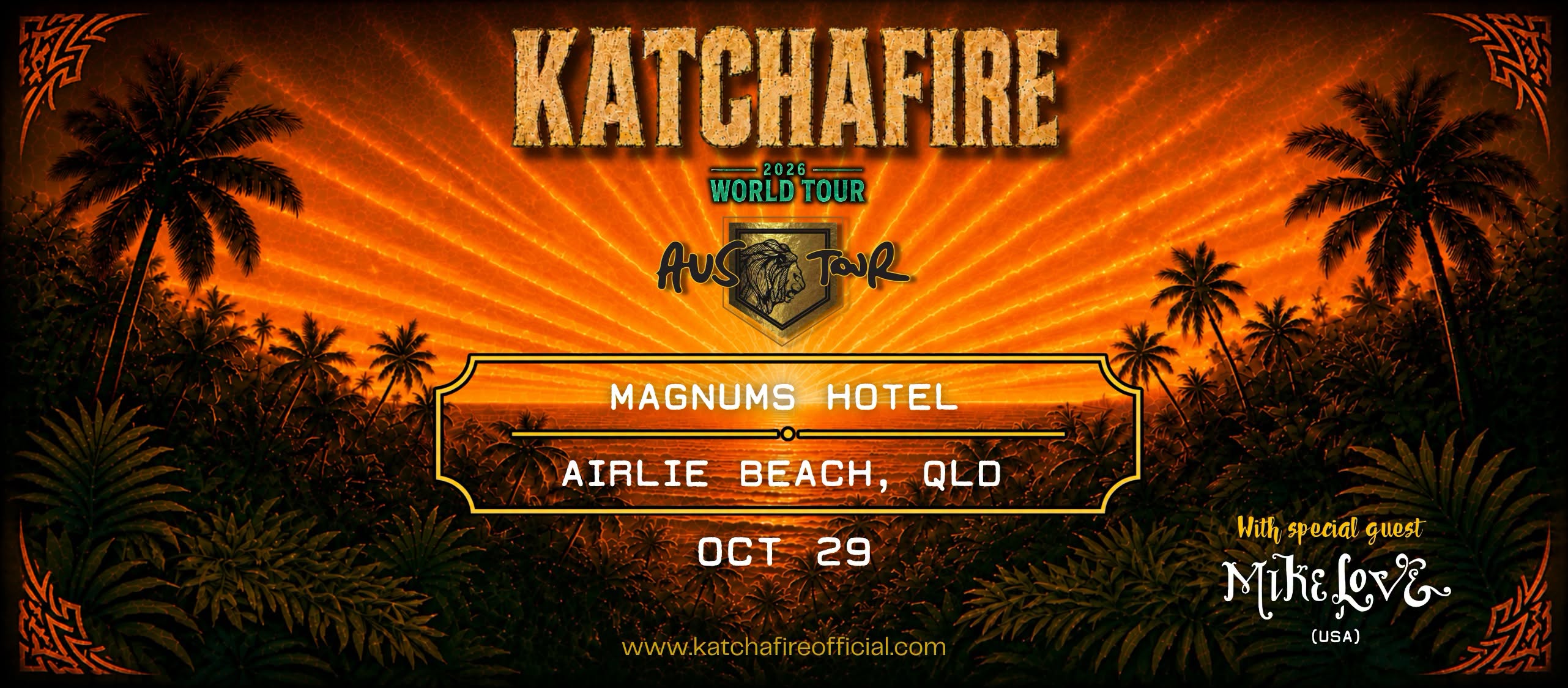 Event Poster for KATCHAFIRE – World Tour | Airlie Beach | EventsontheHorizon.com