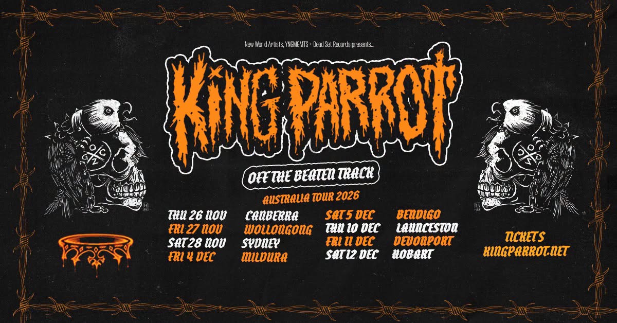 Event Poster for King Parrot – Off the Beaten Track Tour | Hobart | EventsontheHorizon.com
