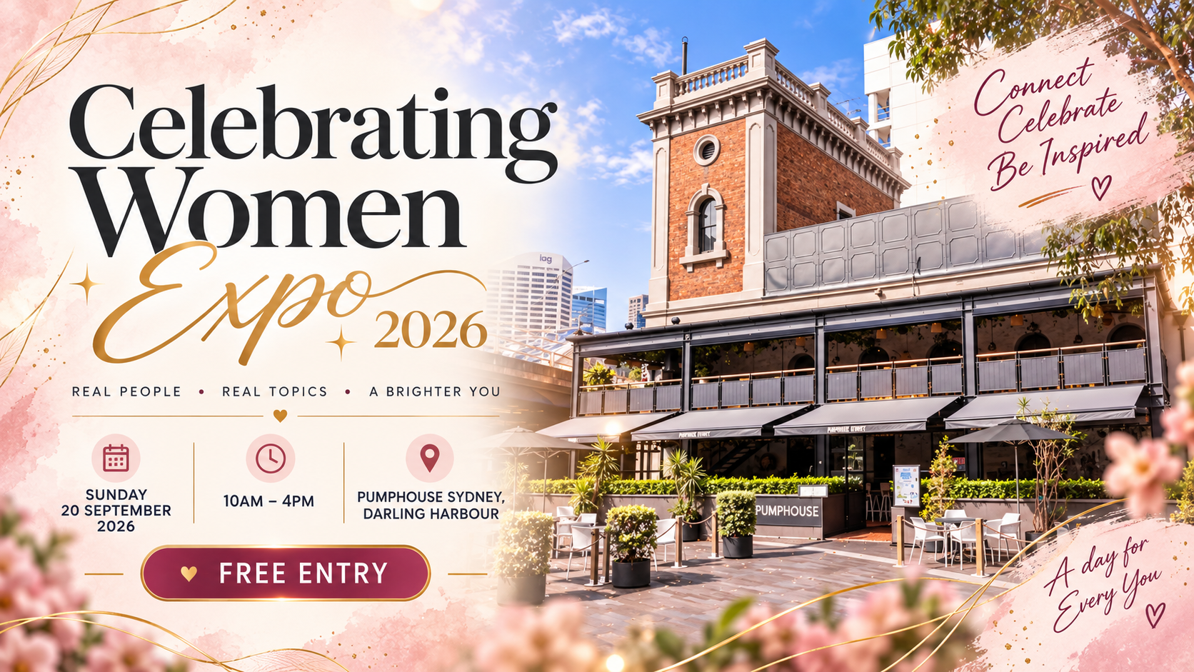 Event Poster for Celebrating Women Expo 2026 | FREE Sydney Women’s Event | EventsontheHorizon.com