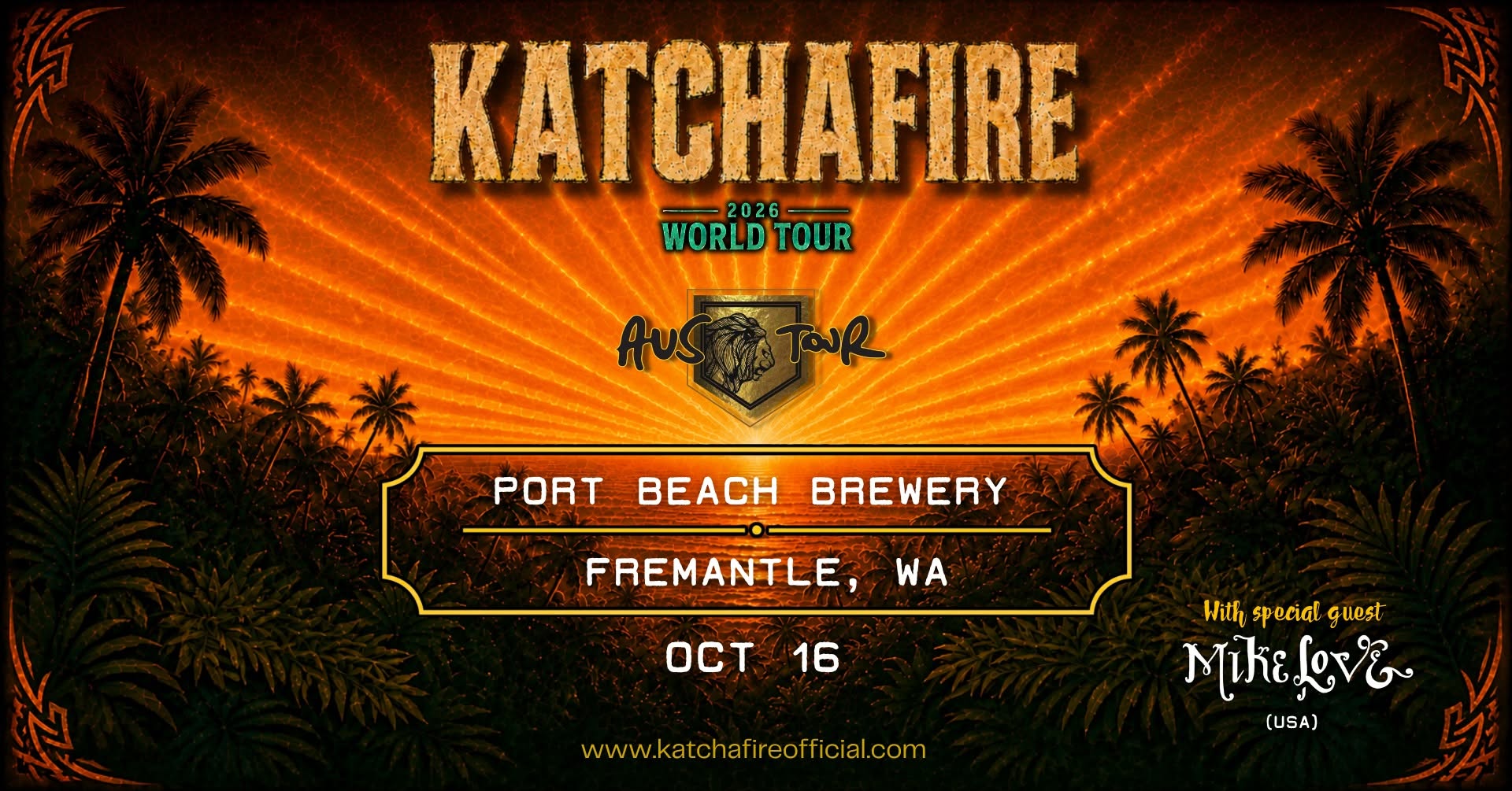 Event Poster for KATCHAFIRE – World Tour | Fremantle | EventsontheHorizon.com