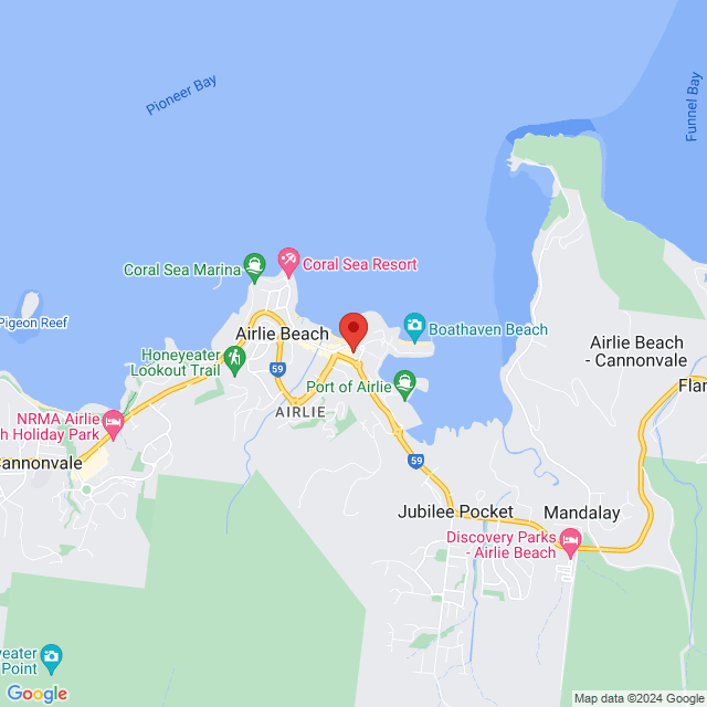 Map of event location, Sex & Chocolate | Airlie Beach | EventsontheHorizon.com