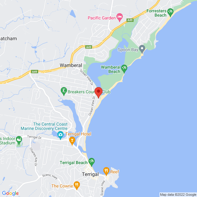 Map of event location, 19 Twenty (Live) @ Wamberal Ocean View Cafe | EventsontheHorizon.com