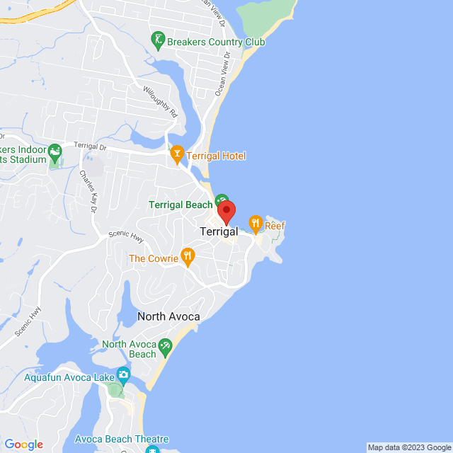 Map of event location, Terrigal Beach Markets | EventsontheHorizon.com