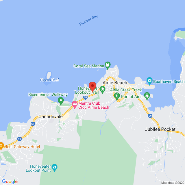 Map of event location, Deep Rest & Sound Healing | Airlie Beach | EventsontheHorizon.com