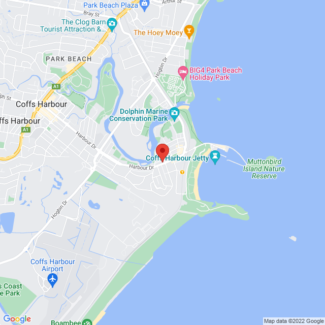 Map of event location, Daniel Champagne (Live) @ Jetty Memorial Theatre | Coffs Harbour | EventsontheHorizon.com