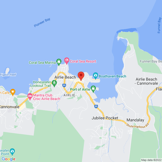 Map of event location, Songs Of Jack Johnson | Airlie Beach Hotel | EventsontheHorizon.com
