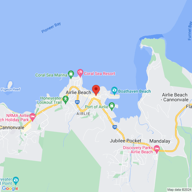 Map of event location, MS Volendam Cruise Ship Markets | Airlie Beach | EventsontheHorizon.com