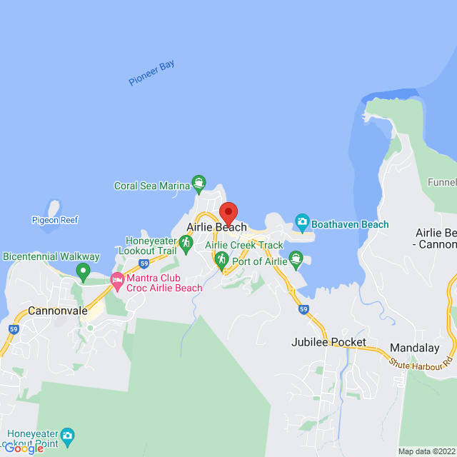 Map of event location, Mama Africa Presents KELI HOLIDAY | Airlie Beach | EventsontheHorizon.com