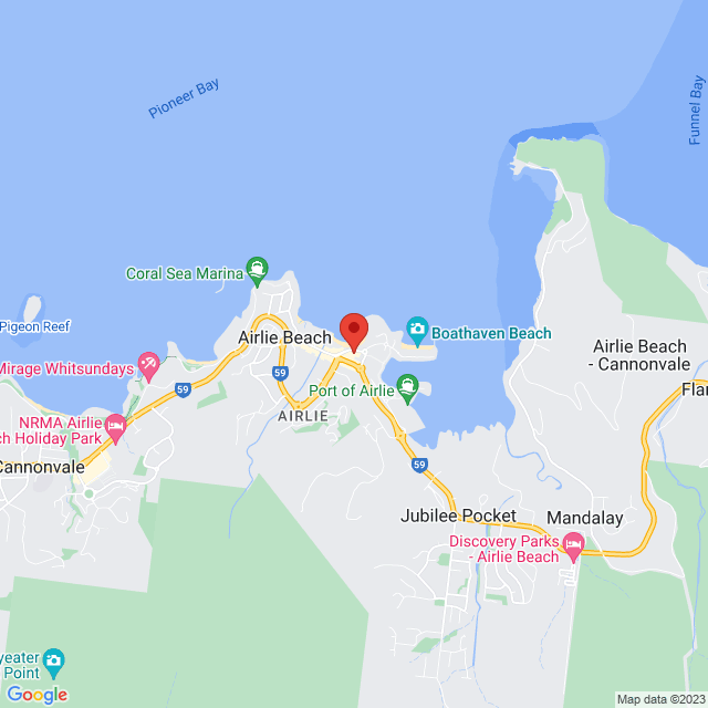 Map of event location, Late For Woodstock @ Airlie Beach Hotel | EventsontheHorizon.com