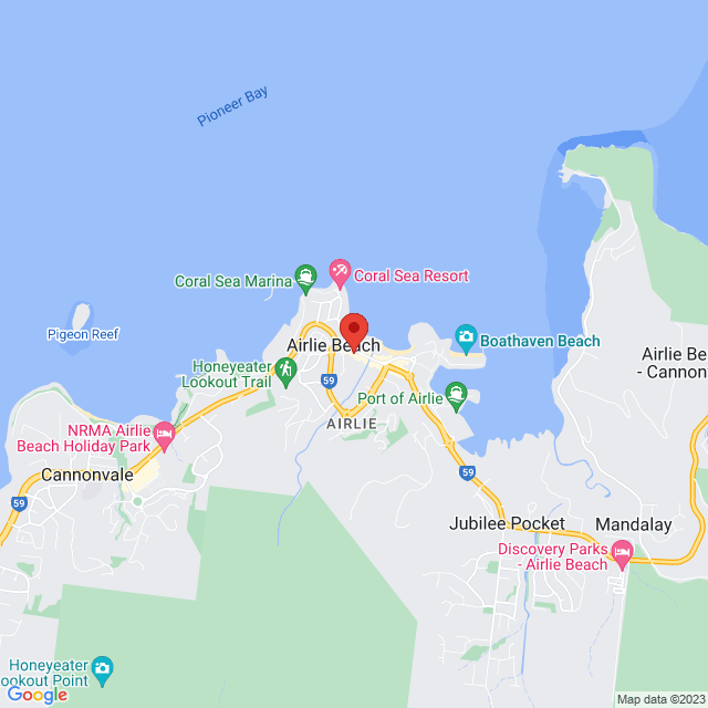 Map of event location, Australia Day Bogan Party @ Paddy’s | Airlie Beach | EventsontheHorizon.com