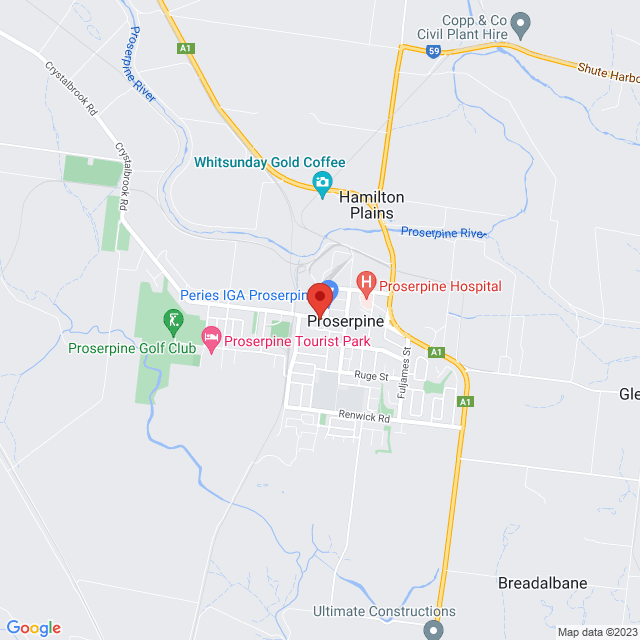 Map of event location, No Hard Feelings (Movie) | Proserpine | EventsontheHorizon.com