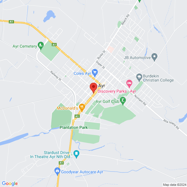 Map of event location, Morning Melodies – Livvy & Pete @ Burdekin Theatre | Ayr | EventsontheHorizon.com