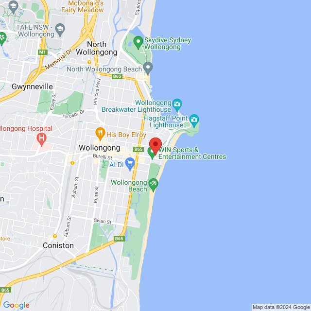 Map of event location, Disney On Ice – Road Trip Adventures | Wollongong | EventsontheHorizon.com