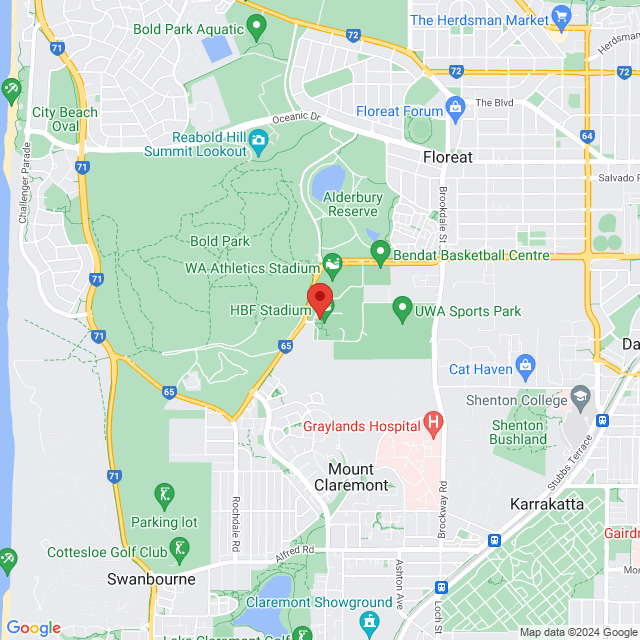 Map of event location, Jim Jefferies – Give ‘Em What They Want Tour | Perth | EventsontheHorizon.com