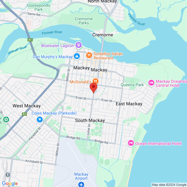 Map of event location, Trivia Night @ Harrup Park | Mackay | EventsontheHorizon.com