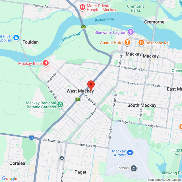 Map of event location, Hannah Roberts (Live) @ The Burb | Mackay | EventsontheHorizon.com