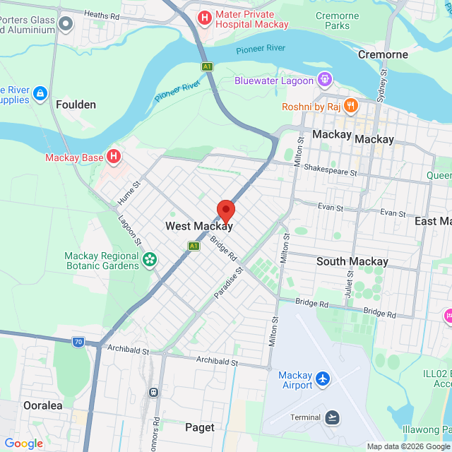 Map of event location, Karla Brechin (Live) @ The Burb | Mackay | EventsontheHorizon.com