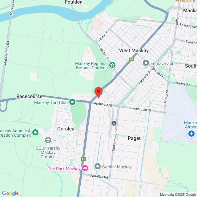 Map of event location, Trivia @ Boomerang Hotel | Mackay | EventsontheHorizon.com