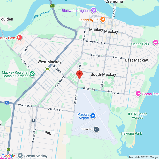 Map of event location, Magic Men Take Over Mackay | EventsontheHorizon.com
