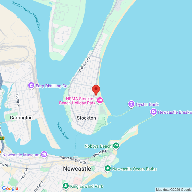 Map of event location, Stockton’s Bush to Beach Country Festival | EventsontheHorizon.com