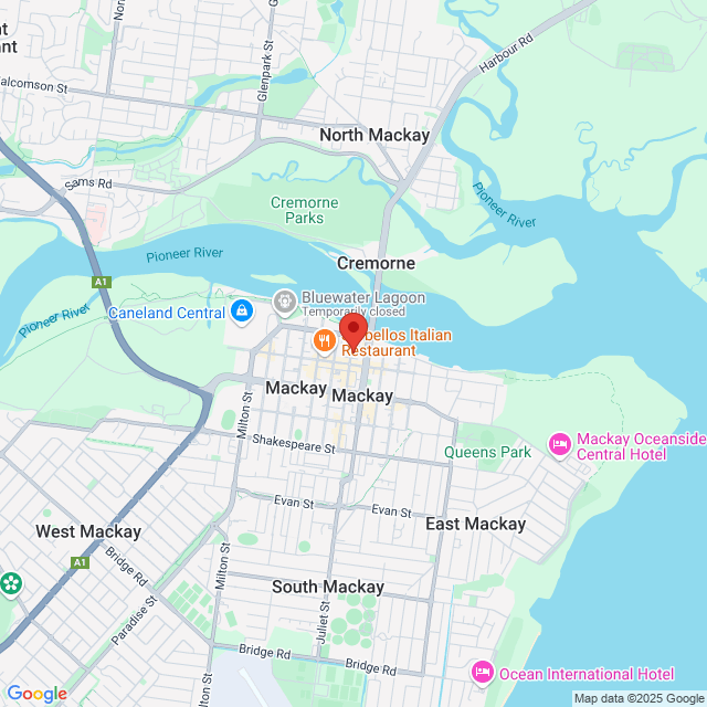 Map of event location, Thirsty Merc – Summer Live ’25 Tour | Mackay | EventsontheHorizon.com