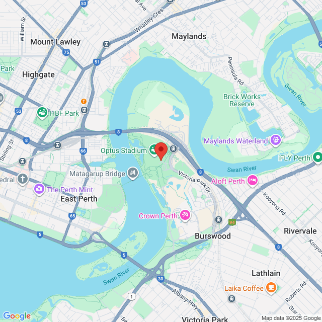 Map of event location, Ed Sheeran – Loop Tour @ Optus Stadium | Burswood | EventsontheHorizon.com