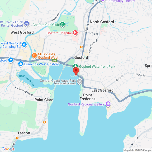 Map of event location, Melbourne Cup 2025 @ Drifters Wharf | Gosford | EventsontheHorizon.com
