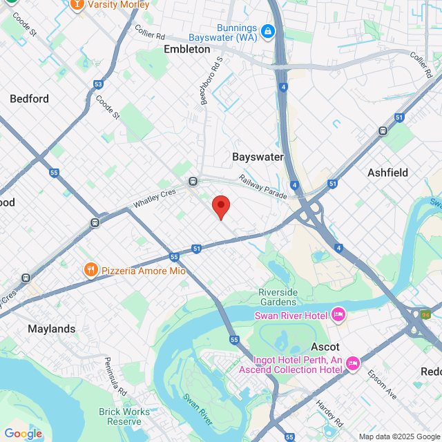 Map of event location, 2025 Carols by the River | Bayswater | EventsontheHorizon.com