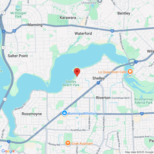 Map of event location, New Year’s Day Concert & Fireworks | Shelley Foreshore | EventsontheHorizon.com