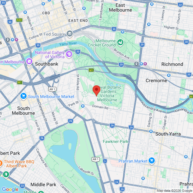 Map of event location, Live At The Gardens – Wolf Alice | Melbourne | EventsontheHorizon.com