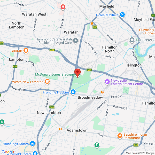 Map of event location, Guns N’ Roses – World Tour 2026 | Newcastle | EventsontheHorizon.com