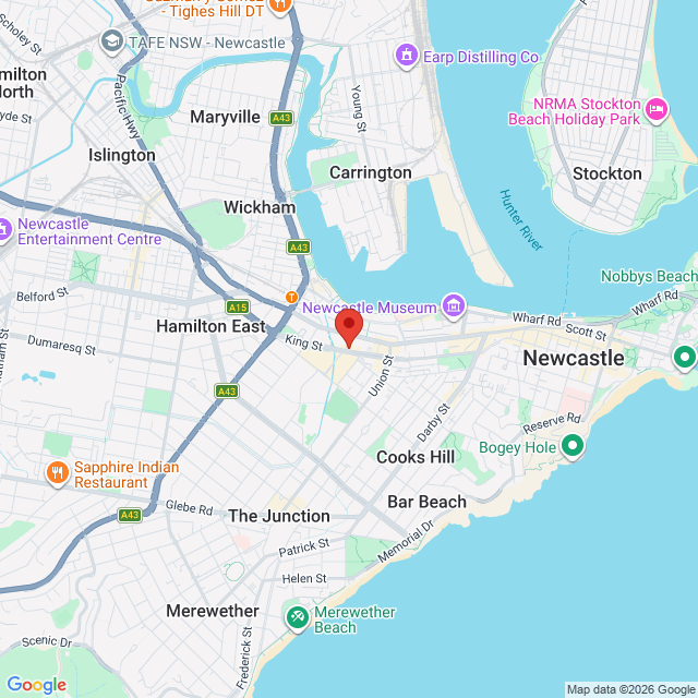Map of event location, Spiderbait – Ivy and the Big Apples 30th Anniversary Tour | Newcastle | EventsontheHorizon.com
