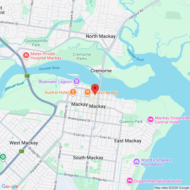 Map of event location, The Living End – I Only Trust Rock N Roll Tour | Mackay | EventsontheHorizon.com