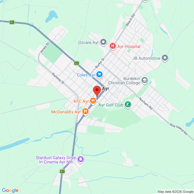 Map of event location, A Taste of Ireland @ Burdekin Theatre | Ayr | EventsontheHorizon.com