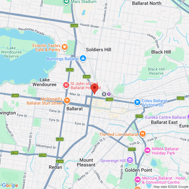 Map of event location, The Living End – I Only Trust Rock N Roll Tour | Ballarat | EventsontheHorizon.com