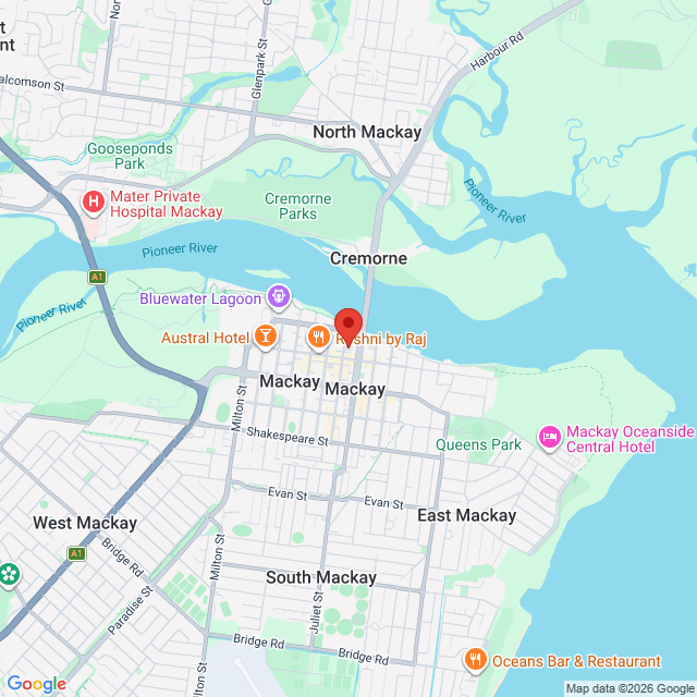 Map of event location, James Reyne – Fall of Crawl | Mackay | EventsontheHorizon.com