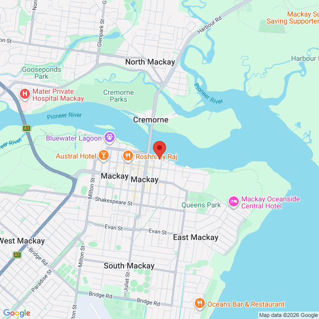 Map of event location, Bluewater Fling 2026 – 100th Celebration | Mackay | EventsontheHorizon.com