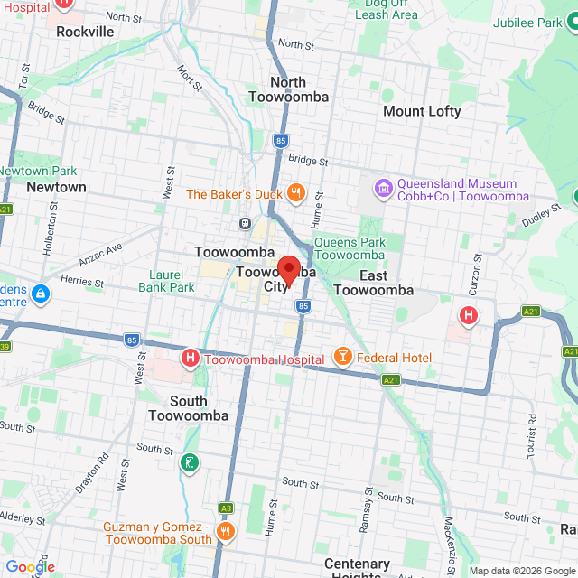 Map of event location, Boy & Bear – Tripping Over Time Regional Tour | Toowoomba | EventsontheHorizon.com
