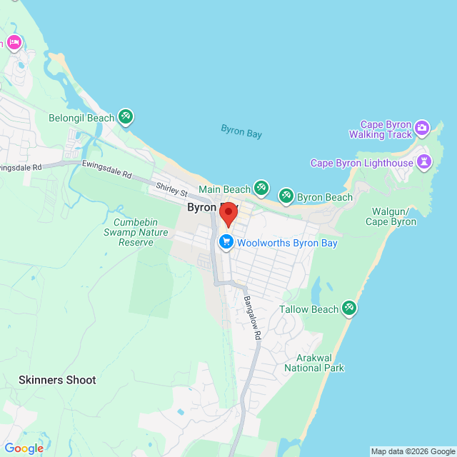 Map of event location, Sydney Comedy Festival Showcase Tour | Byron Bay | EventsontheHorizon.com
