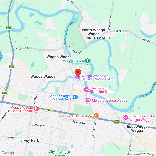 Map of event location, Bluey’s Big Play The Stage Show | Wagga Wagga | EventsontheHorizon.com