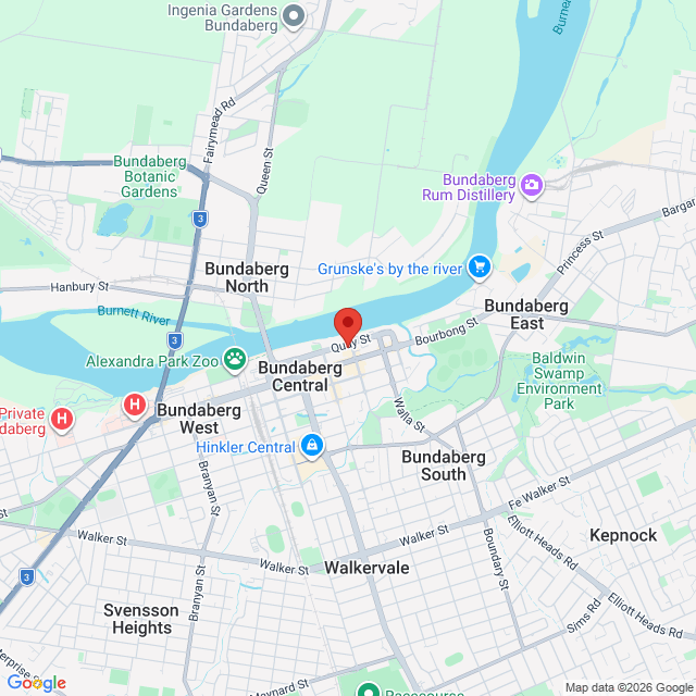 Map of event location, Daniel Connell – Prairie Dog | Bundaberg | EventsontheHorizon.com