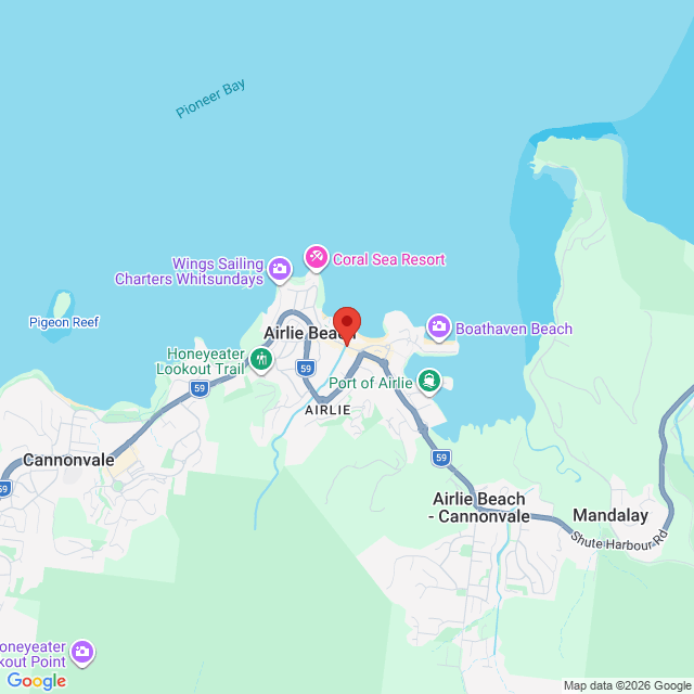 Map of event location, Club Whitsunday Street Parade | Airlie Beach | EventsontheHorizon.com